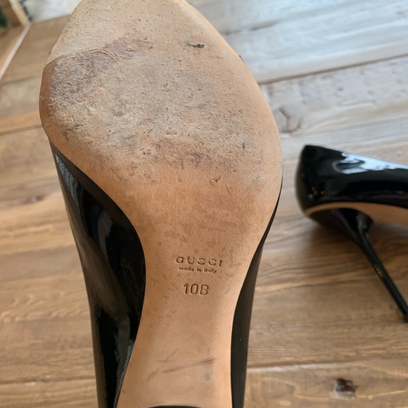 Authentic Gucci patent leather peep toe shoes - Picture 8 of 9